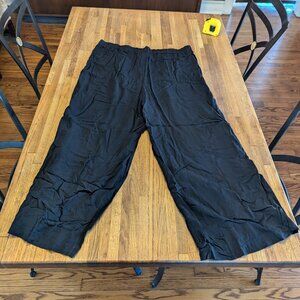 Women's XL Black Palazzo Pants Elle Belt Loops
